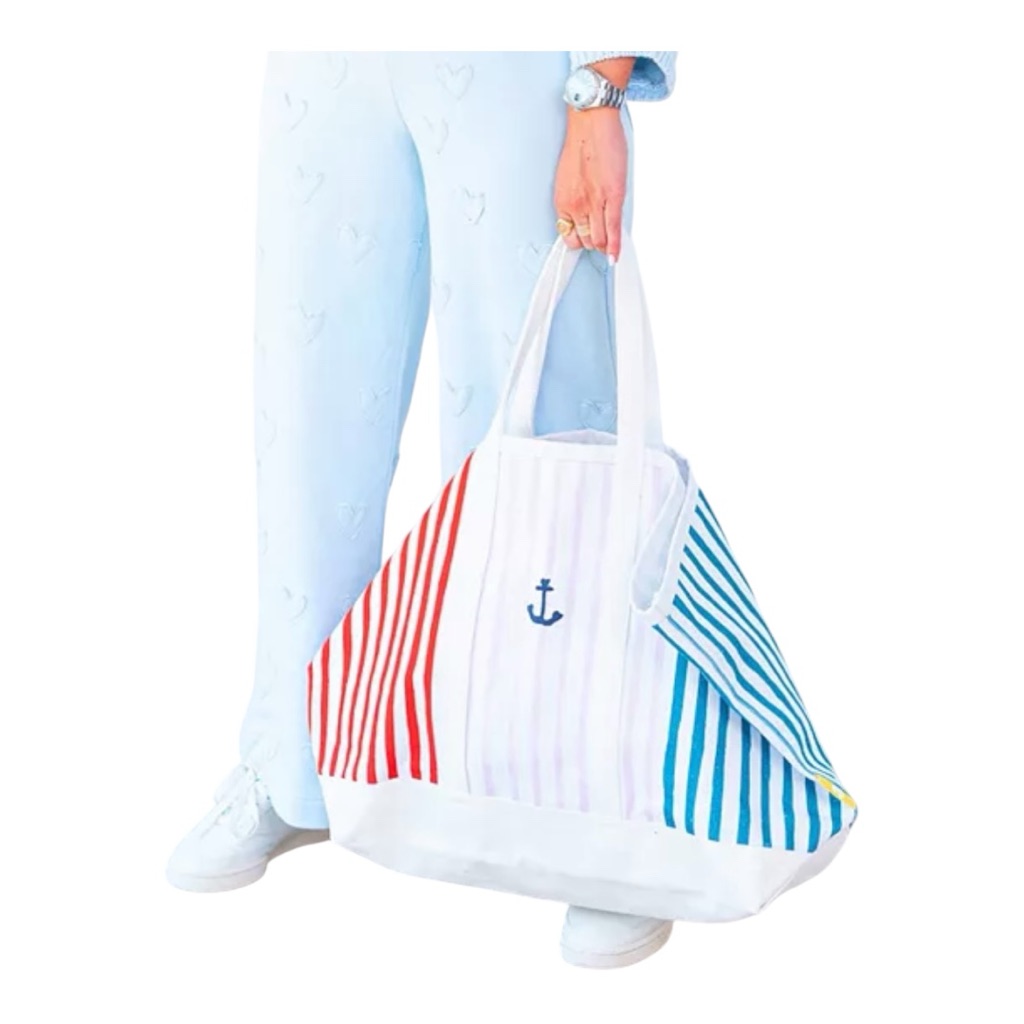 New Bloomingdale’s X Kerri Rosenthal’s Mr. Sharpie Striped Xlarge Tote Bag
